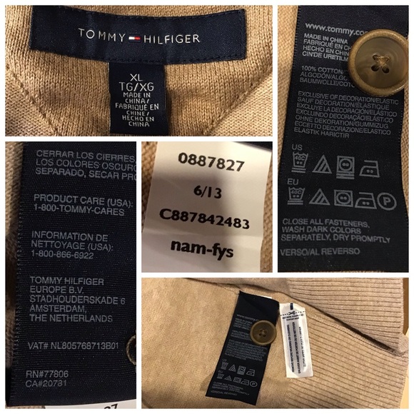 Tommy Hilfiger Mens Button Up Cardigan Size XL Knit Long Sleeve Sweater Academia - Picture 13 of 14